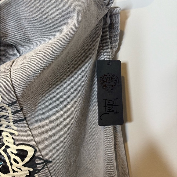 Ed Hardy Cross Denim Mini Dress - Grey - Picture 6 of 11